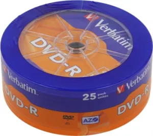  DVD-R Verbatim 4.7Gb 16x Cake Box (25) (43730)