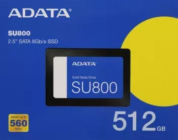  SSD Adata 512GB Ultimate SU800, 2.5, SATA III, [R/W - 560/520 MB/s] 3D-NAND TLC, SMI