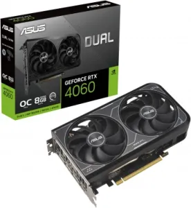  Asus PCI-E 4.0 DUAL-RTX4060-O8G-V2 NVIDIA GeForce RTX 4060 8Gb 128bit GDDR6 2505/17000 HD
