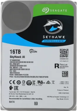   SEAGATE SATA 16TB 7200RPM 6GB/S 256MB ST16000VE002