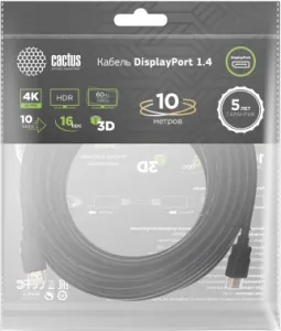 - Cactus CS-DP-DP-1.4-10 DisplayPort (m)/DisplayPort (m) 10. .. 