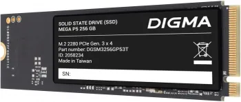  SSD Digma Mega P5 M.2 2280 PCIe 3.0 x4 256GB DGSM3256GP53T