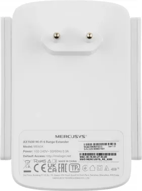    Mercusys ME60X AX1500 10/100/1000BASE-TX 