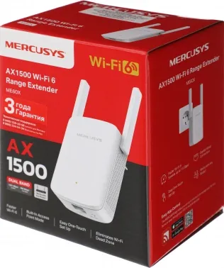    Mercusys ME60X AX1500 10/100/1000BASE-TX 