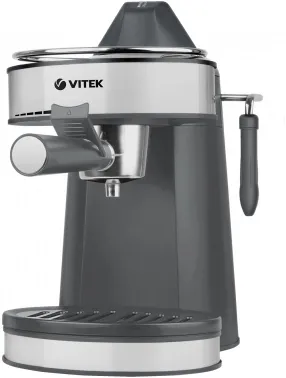 Кофеварка Vitek VT-1524, рожковая, серый