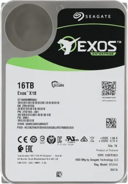   SEAGATE SATA 16TB 7200RPM 6GB/S 256MB ST16000NM000J