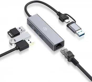  USB-C Digma DHUB-LAN-4port 4. 