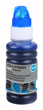 Чернила Cactus CS-I-3YM60C голубой100мл для HP DeskJet 2710/2120/2721/2722/2723