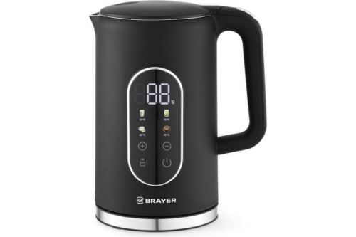 Чайник электрический BRAYER BR6107BK, черный, 1.7л, 2200Вт