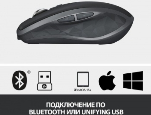  Logitech MX Anywhere 2S Mouse Graphite NEW