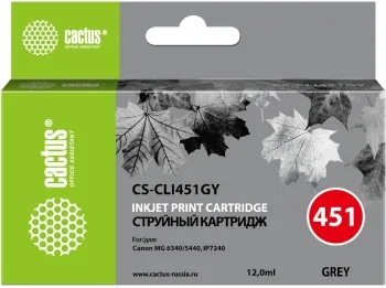  Cactus CS-CLI451GY   Canon MG 6340/5440/IP7240 (9,8ml)