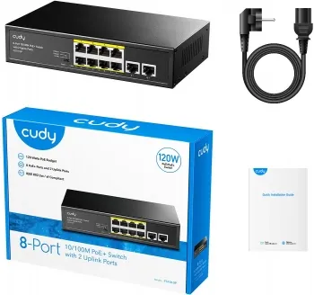  Cudy FS1010P (L2) 10x100/ 8PoE+ 120W 