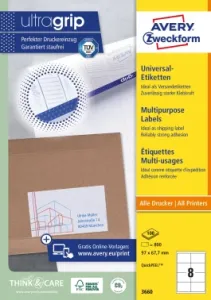  Avery Zweckform 3660 A4 97x67.7 8  /70/2/100./  . 