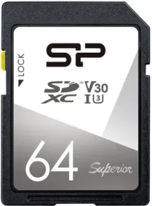   SD 64GB Silicon Power Superior SDXC Class 10 UHS-I U3 V30 100/80 Mb/s