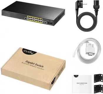  Cudy GS2018PS2-200W (L2) 16x1/ 2SFP 16PoE+ 200W 