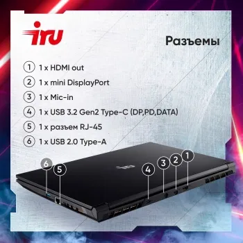  IRU  15ALC Core i5 12500H 16Gb SSD512Gb NVIDIA GeForce RTX 3050 4Gb 15.6 IPS FHD (192