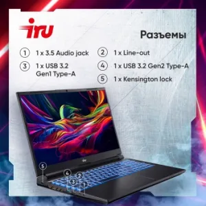  IRU  15ALC Core i5 12500H 16Gb SSD512Gb NVIDIA GeForce RTX 3050 4Gb 15.6 IPS FHD (192