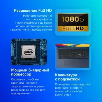  Asus Vivobook 17 X1704ZA-AU341 Pentium Gold 8505 8Gb SSD512Gb Intel UHD Graphics 17.3 IPS F