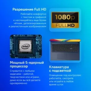  Asus Vivobook 17 X1704ZA-AU341 Pentium Gold 8505 8Gb SSD512Gb Intel UHD Graphics 17.3 IPS F