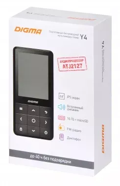  Hi-Fi Flash Digma Y4 BT 16Gb /2.4/FM/microSDHC