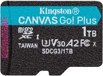   Kingston 1TB microSDXC Canvas Go Plus 170R A2 U3 V30 Card W/O ADP/ Kingston 1TB microSD