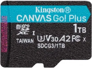   Kingston 1TB microSDXC Canvas Go Plus 170R A2 U3 V30 Card W/O ADP/ Kingston 1TB microSD