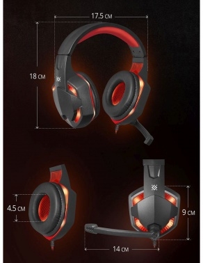  DEFENDER WARHEAD G-370 BLACK/RED 64037