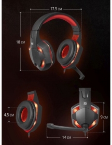  DEFENDER WARHEAD G-370 BLACK/RED 64037