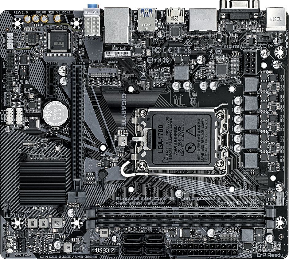   Gigabyte H610M S2H V3 DDR4 LGA1700