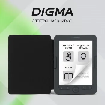   Digma X1 6 E-Ink 1024x758 Touch Screen 600MHz/4Gb/microSDHC/  
