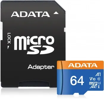   microSD 64GB ADATA microSDHC Class 10 UHS-I A1 100/25 MB/s (SD )