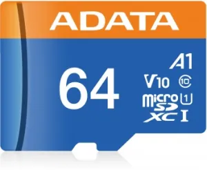   microSD 64GB ADATA microSDHC Class 10 UHS-I A1 100/25 MB/s (SD )