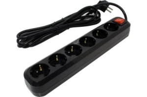   5bites SP6B-330 6S / 3*1.5MM2 / 16A / ABS / 3M / BLACK