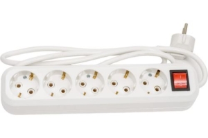   5bites SP5W-318 5S / 3*1.5MM2 / 16A / ABS / 1.8M / WHITE