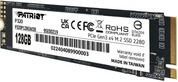  SSD Patriot PCIe 3.0 x4 128GB P320P128GM28 P320 M.2 2280