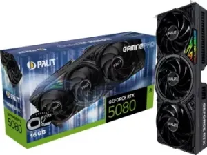  Palit PA-RTX5080 GAMINGPRO OC 16GB GeForce RTX5080 16Gb 256bit GDDR7 2295/30000 HDMIx1 DP