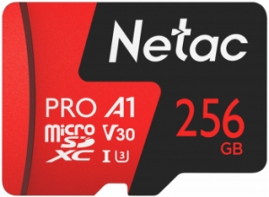   NeTac   Netac MicroSD P500 Extreme Pro 256GB, Retail version card only