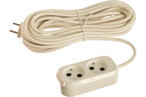 Удлинитель 2х10м без заземл. 10А IP20 Е-202 АБС-пл. ПВС 2х0.75 UNIVersal 9634265