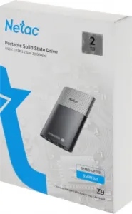  SSD External Netac 2.0Tb Z9 <NT01Z9-002T-32BK> (USB3.2, up to 550/480MBs, 9047.511.5mm,