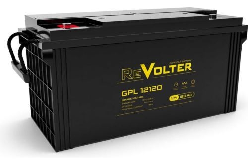 Аккумуляторная батарея REVOLTER GPL 1212012В, емкость 120Ач, клемма Болт М8 (406х174х215мм (216мм);