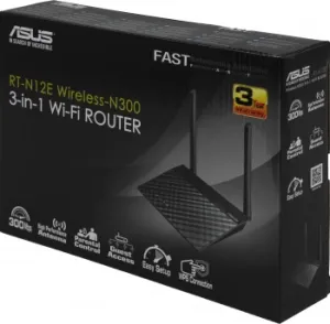   ASUS RT-N12 E WiFi Router (RTL) {802.11b / g / n, 4UTP 10 / 100 Mbps, 1WAN, 300
