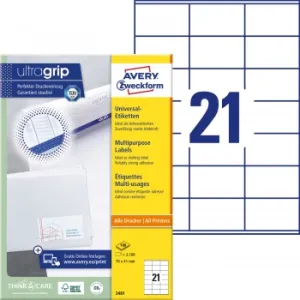  Avery Zweckform 3481 A4 70x41 21  /70/2/100./  . 
