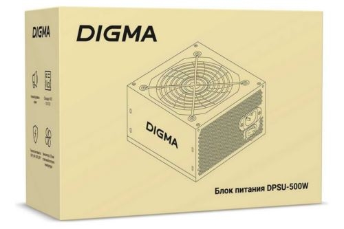   Digma ATX 500W DPSU-500W (20+4pin) 120mm fan 4xSATA RTL