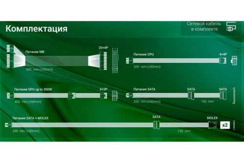   Digma ATX 500W DPSU-500W (20+4pin) 120mm fan 4xSATA RTL