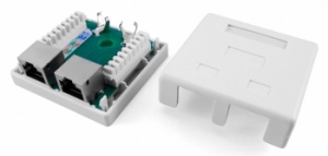 Hyperline SB1-2-8P8C-C5e-SH-WH   RJ-45(8P8C),  5e, , 