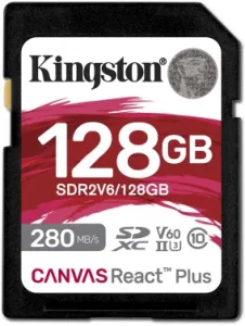   SDXC 128GB Kingston SDR2V6/128GB Canvas React Plus w/o adapter