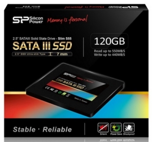 SSD  Silicon Power SATA III 120Gb SP120GBSS3S55S25 Slim S55 2.5