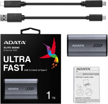  SSD A-Data USB-C 1Tb AELI-SE880-1TCGY SE880 2.5 