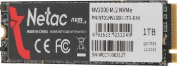  SSD Netac 1Tb M.2 2280 NV2000 NVMe PCIe NT01NV2000-1T0-E4X
