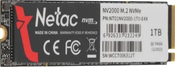  SSD Netac 1Tb M.2 2280 NV2000 NVMe PCIe NT01NV2000-1T0-E4X
